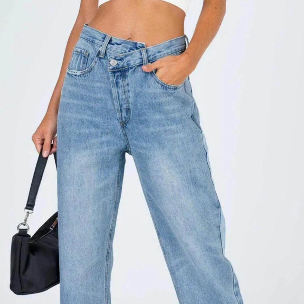 Princess Polly asymmetrical jeans